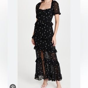 Wayf tiered bustier midi dress